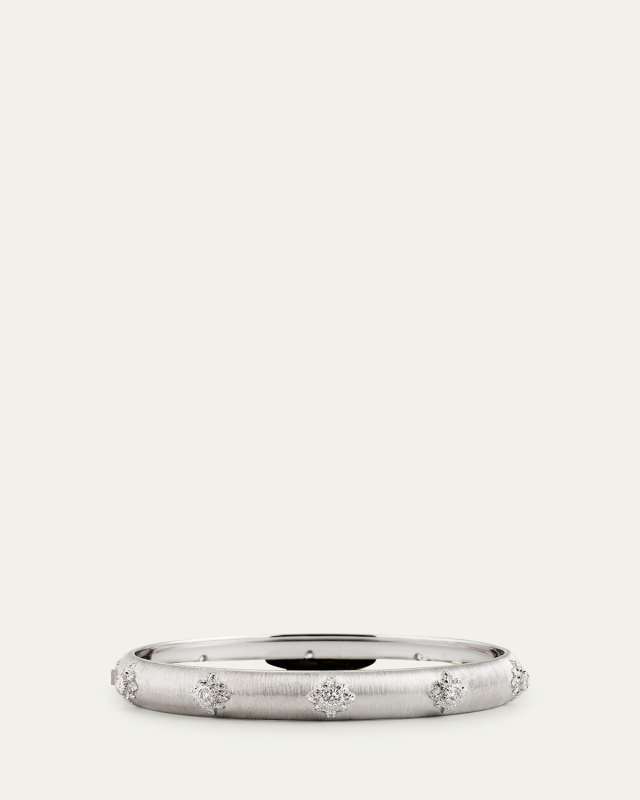 Macri Bombe 18K White Gold Diamond Cuff, 8